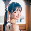 丸顔キュートな彼女 2枚目