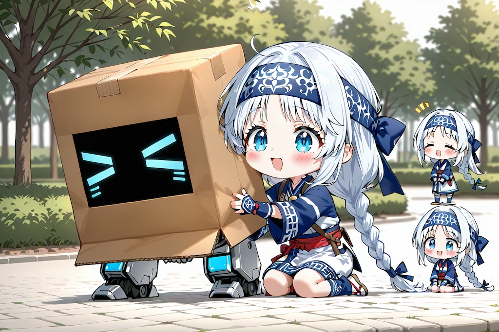 段ボールを運ぶロボット