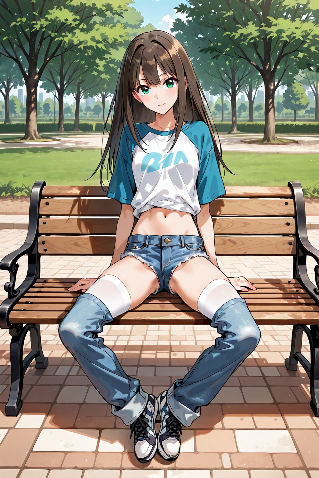ラグランを着てお散歩