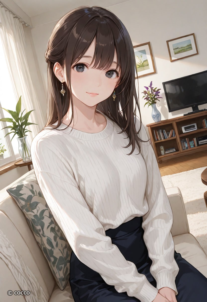 部屋でまったり | の人気AIイラスト・グラビア