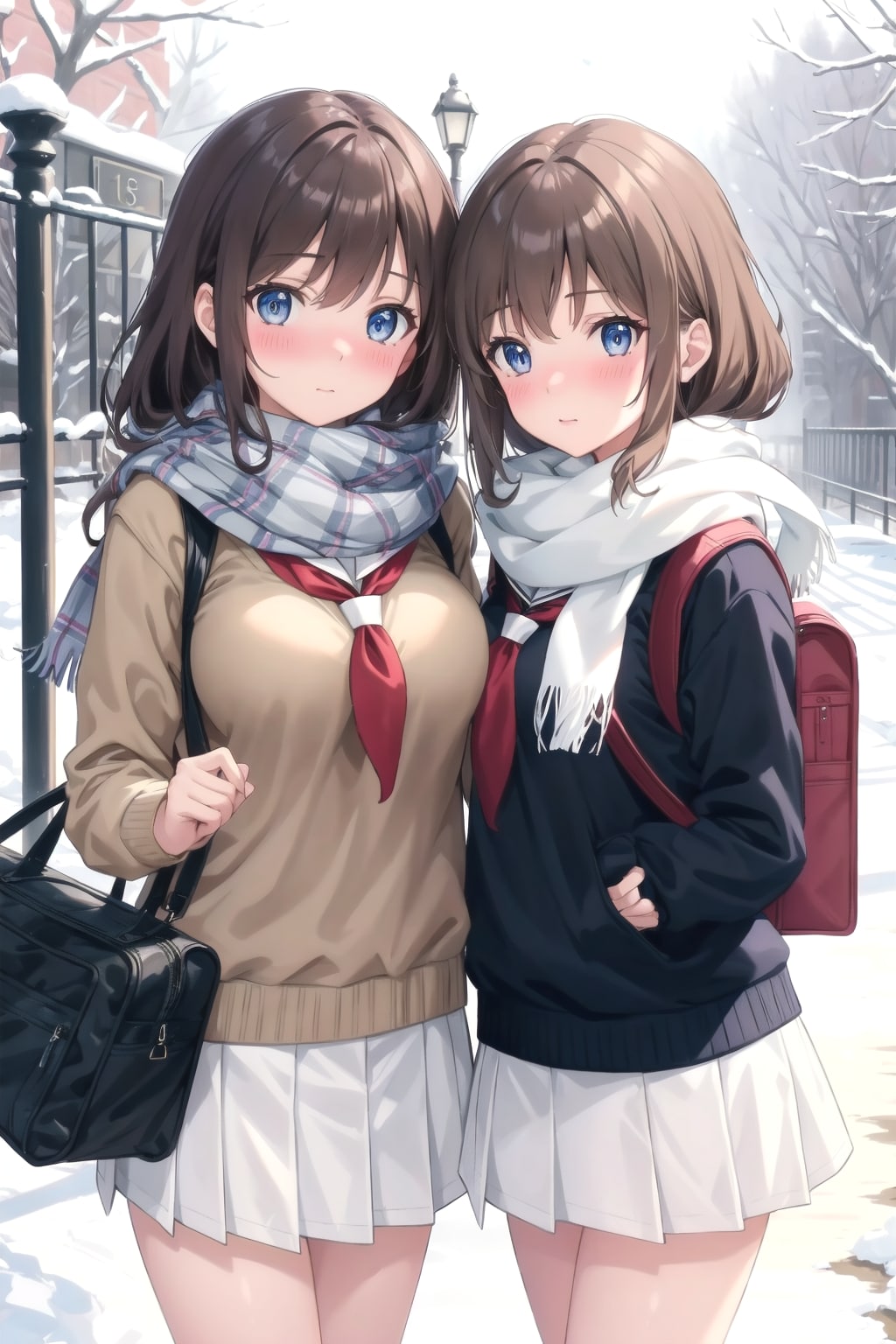 仲良し登校 | の人気AIイラスト・グラビア