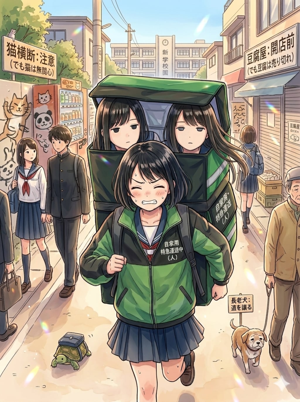 目的地一緒だからついでに運んでって