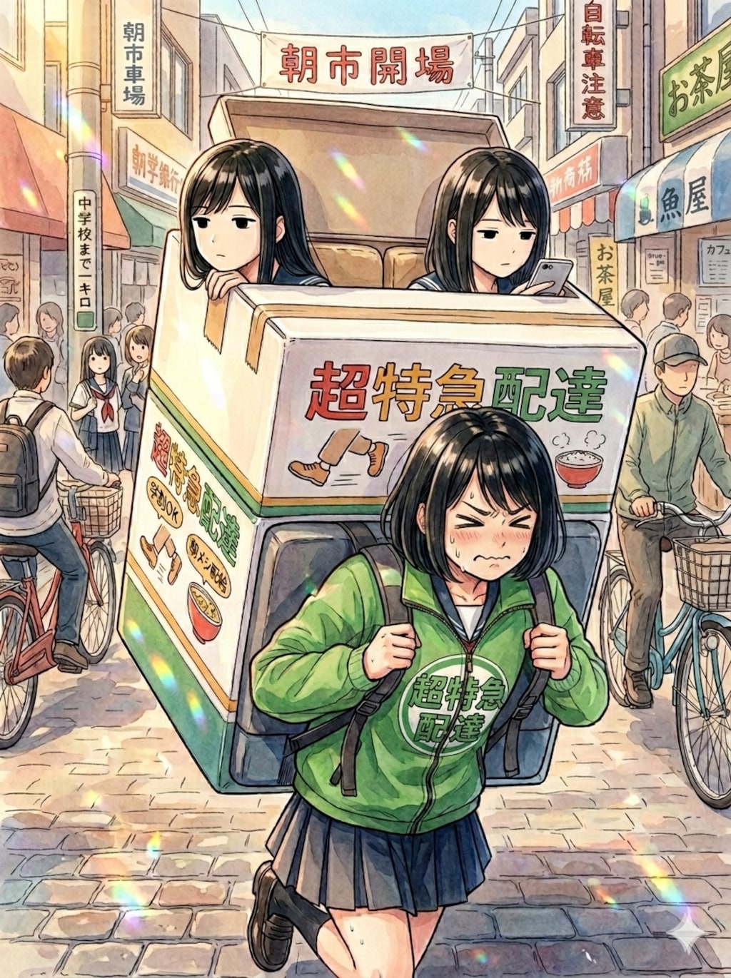 目的地一緒だからついでに運んでって
