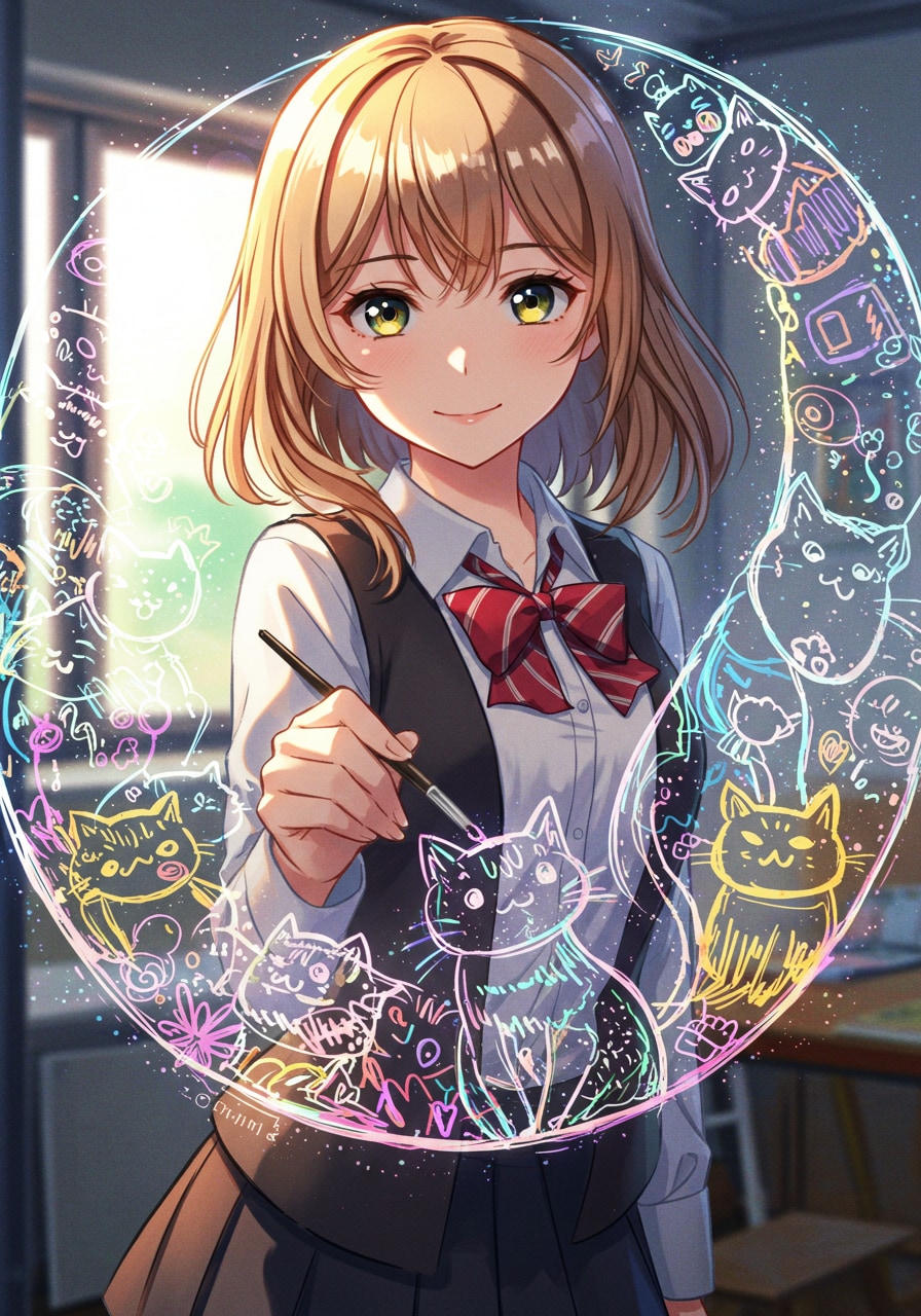 お絵描きユイちゃん | の人気AIイラスト・グラビア