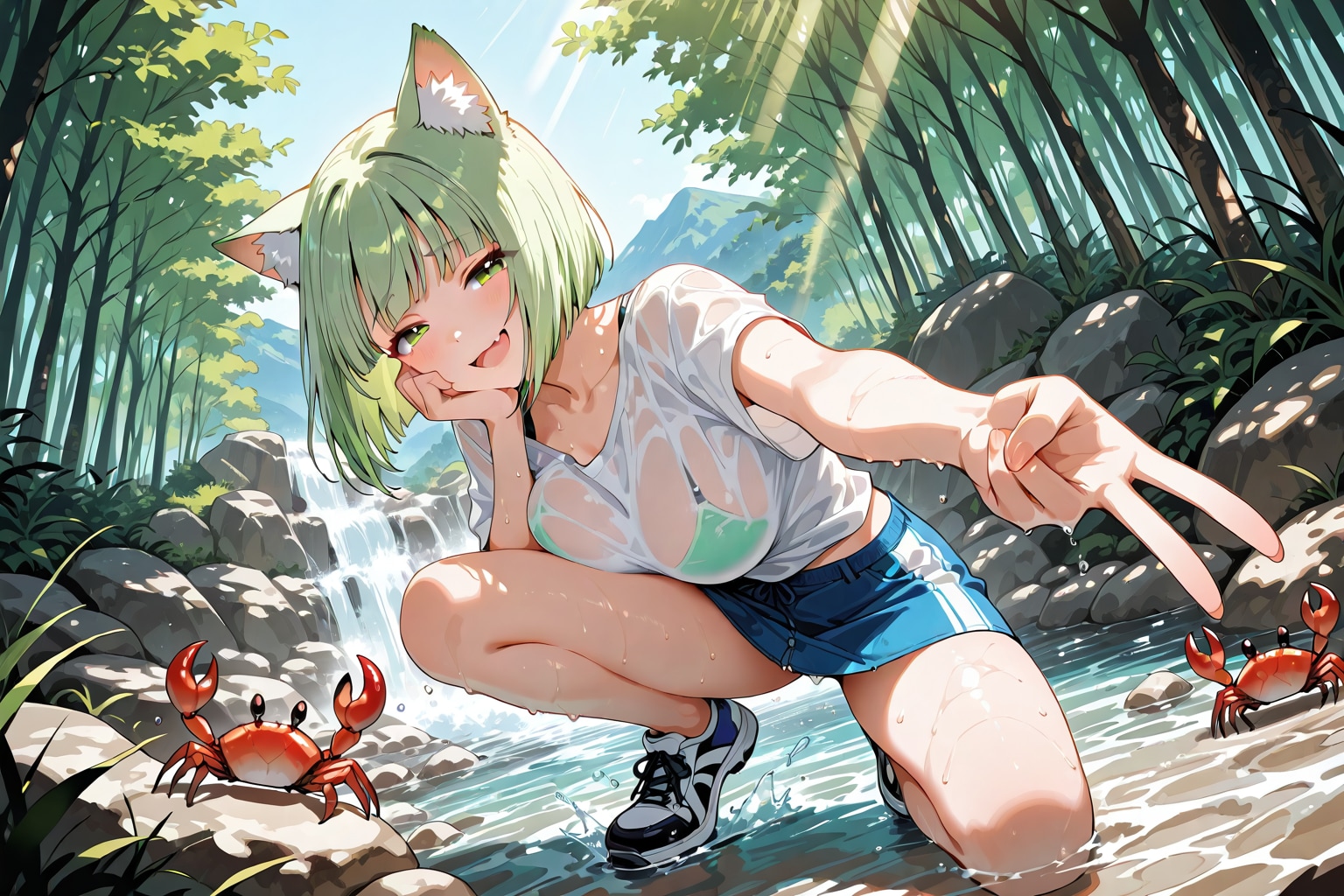 川遊びのナギちゃん
