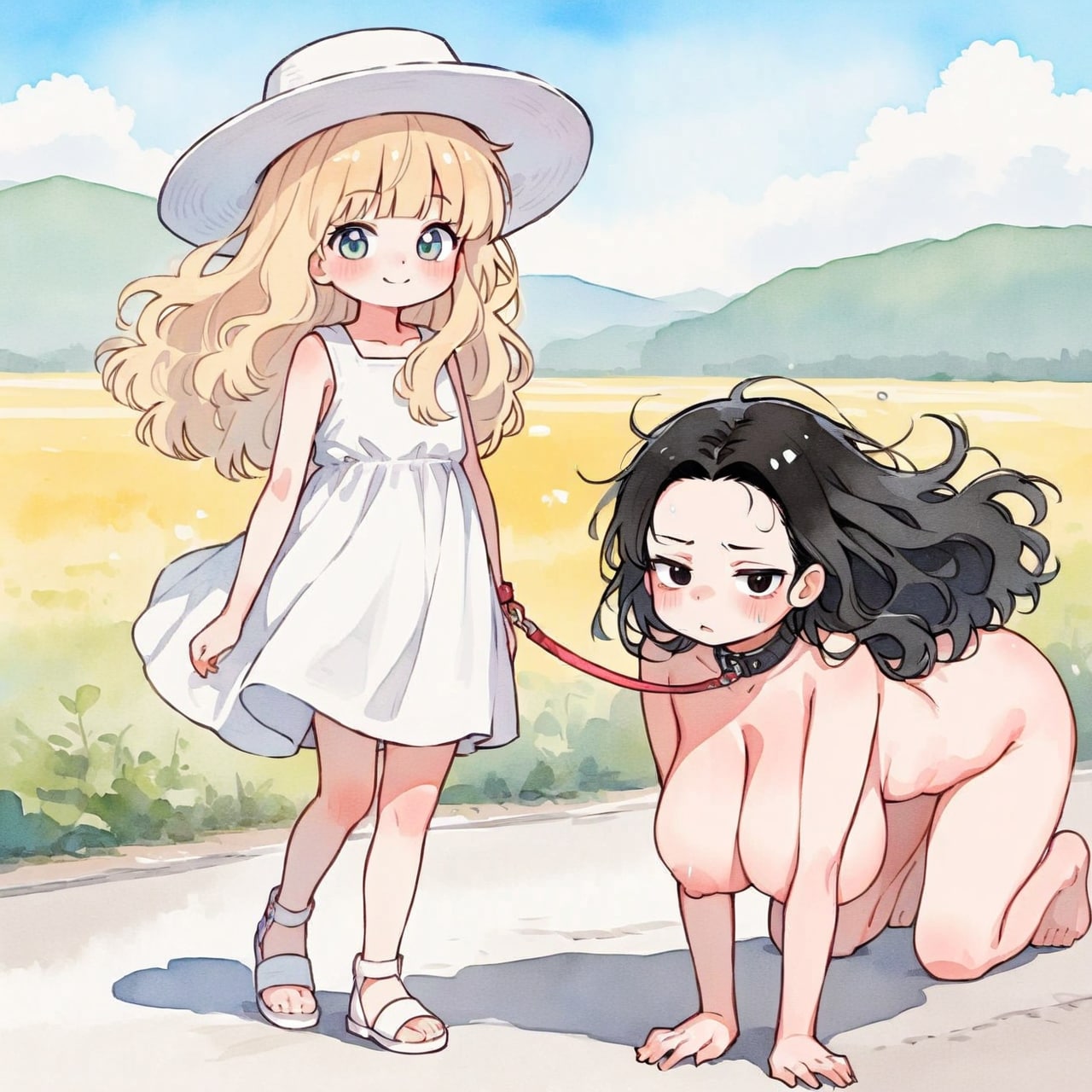 大型犬の散歩