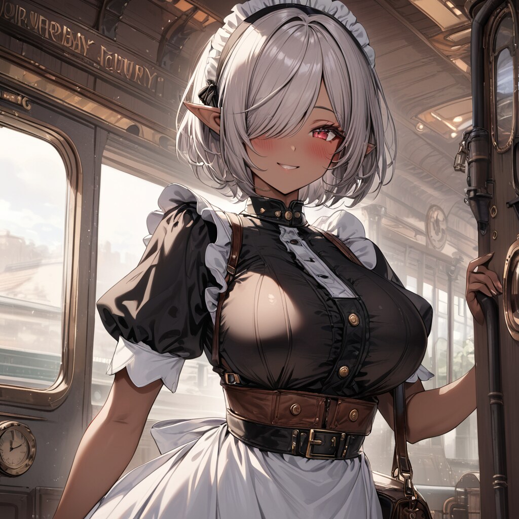 蒸気列車のエルフ版ユーリカさん