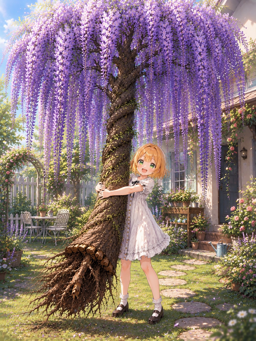 お母さん、キレイなお花だよ！ | の人気AIイラスト・グラビア