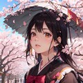 桜の木の下で 2枚目