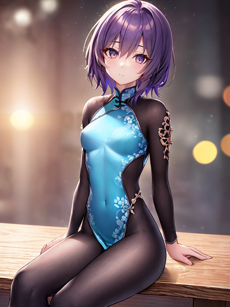 チャイナ風ボディスーツ