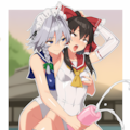 ふたなり 博麗霊夢 × 十六夜咲夜 5枚目