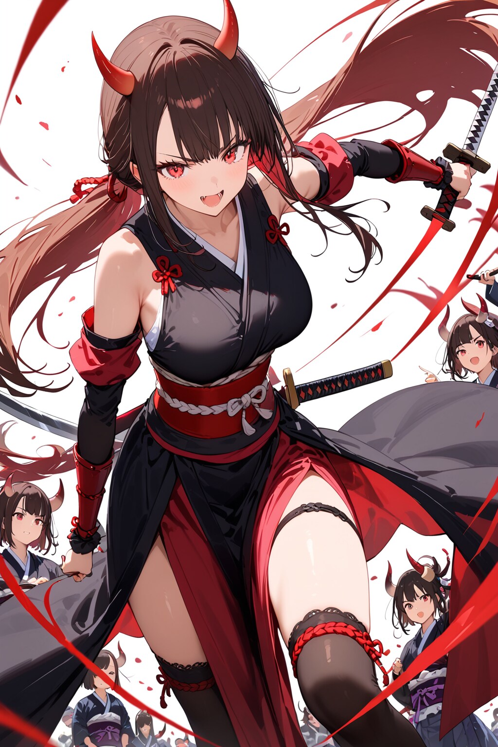 ちび侍、能力開放!!…鬼人化？ | の人気AIイラスト・グラビア