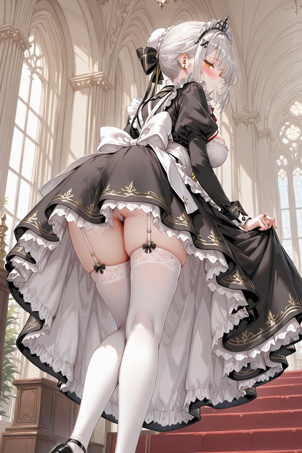 メイドさん、素晴らしいお尻ですね