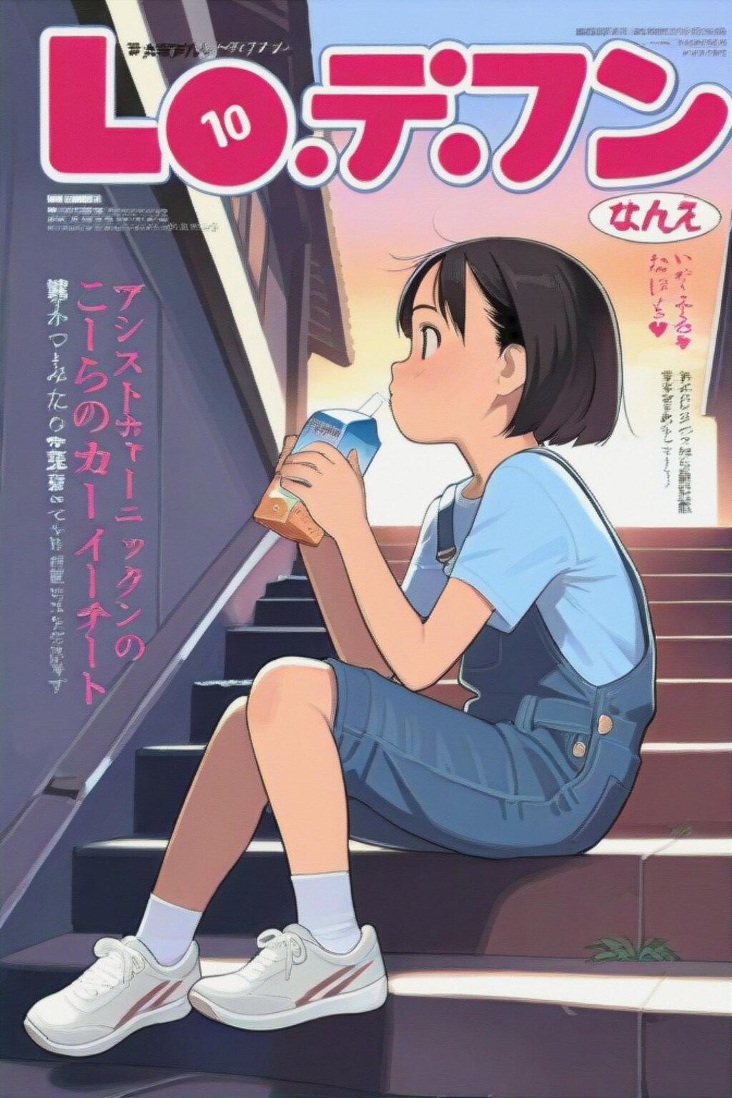 雑誌の表紙風の黒髪ちゃん