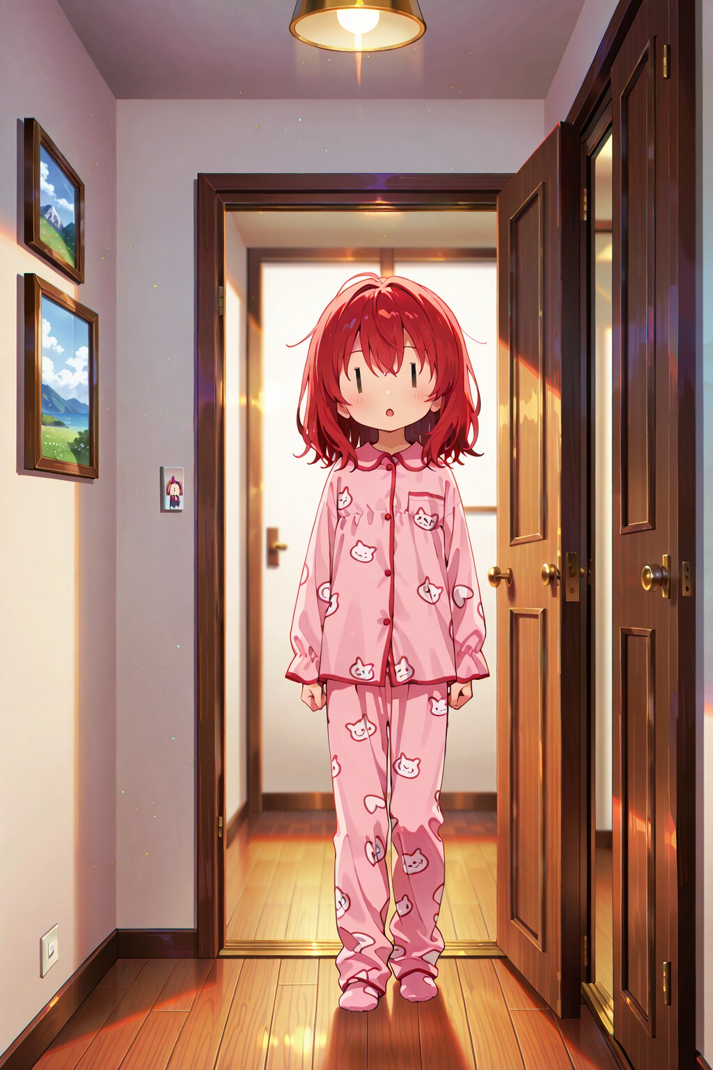 起き抜けのジト目先生 Y716