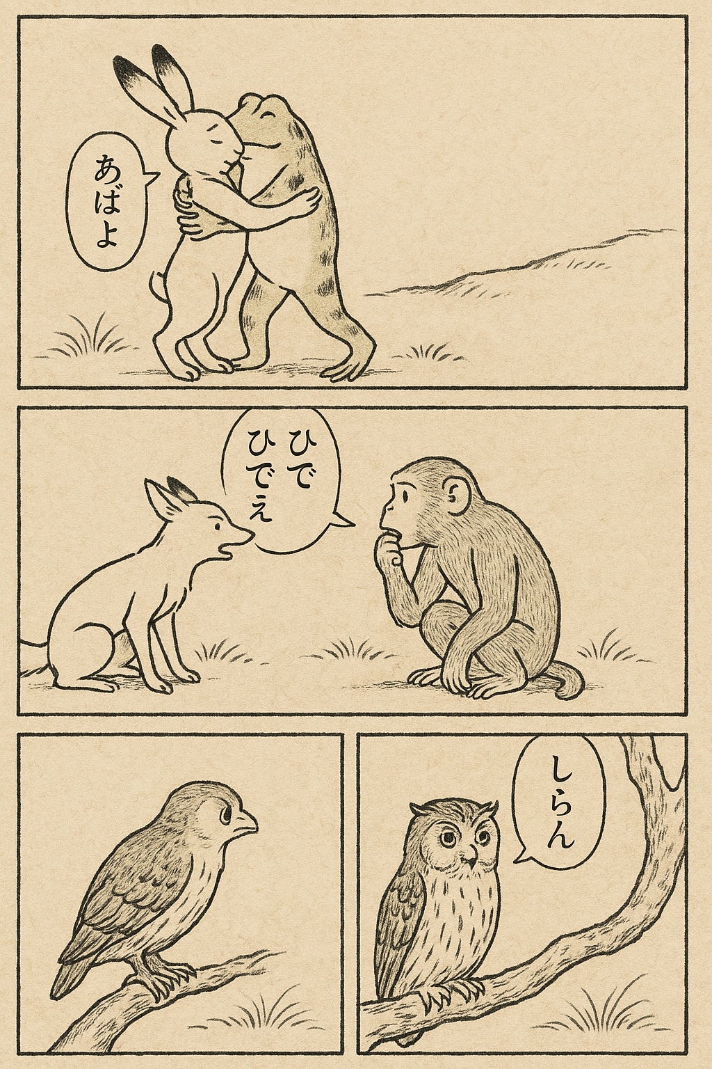 最古の漫画でくにへかえるんだな
