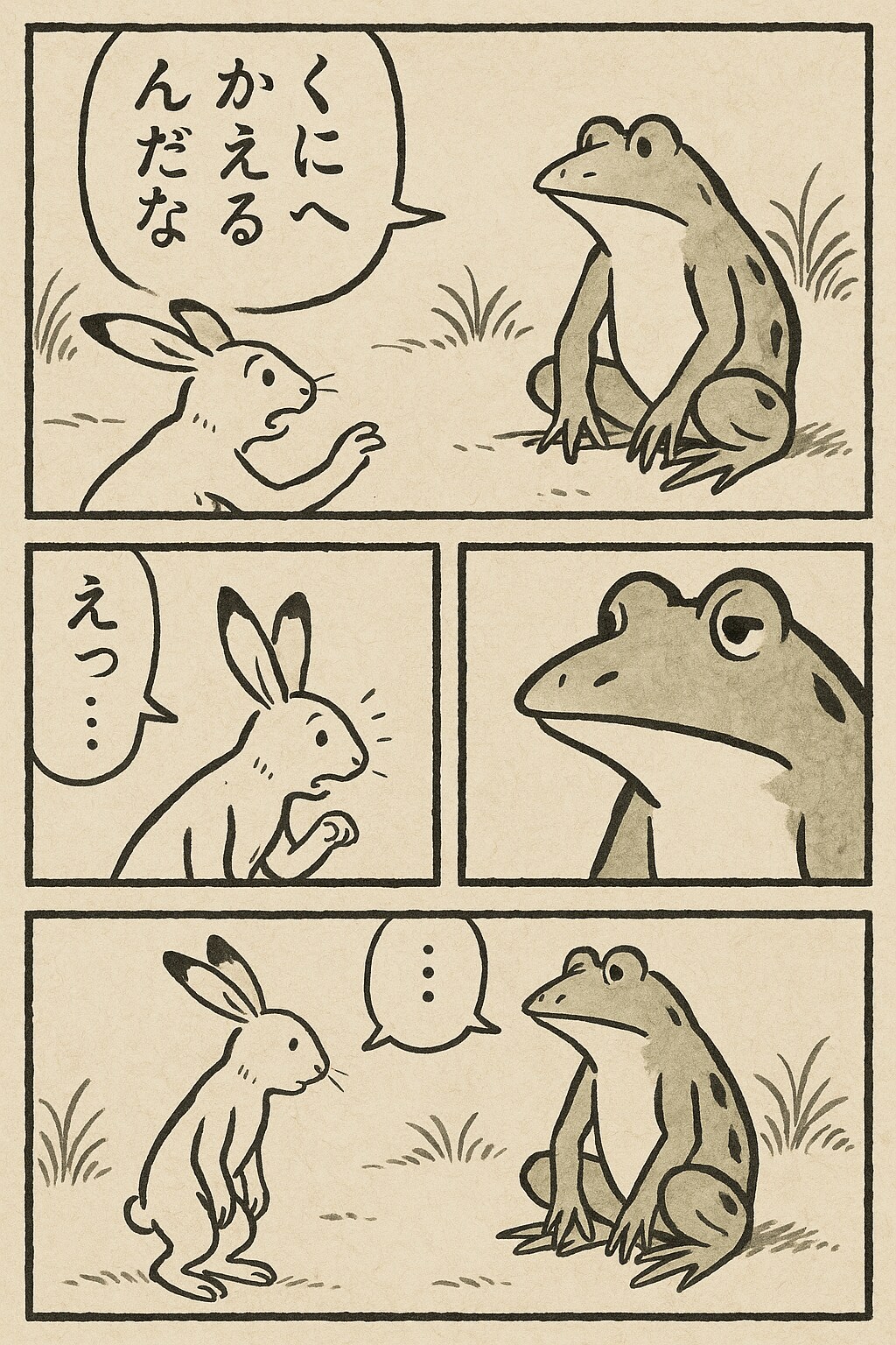 最古の漫画でくにへかえるんだな