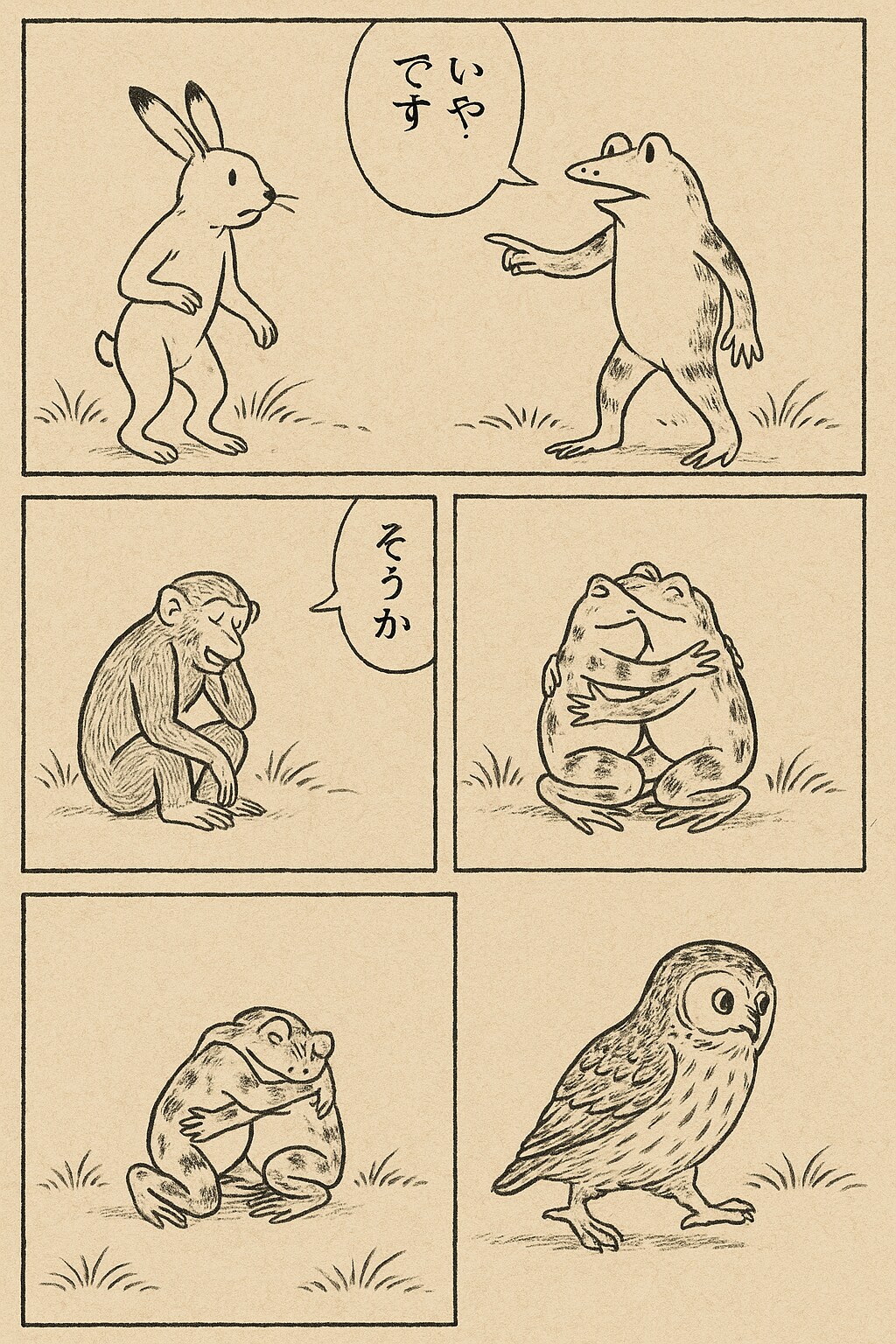最古の漫画でくにへかえるんだな
