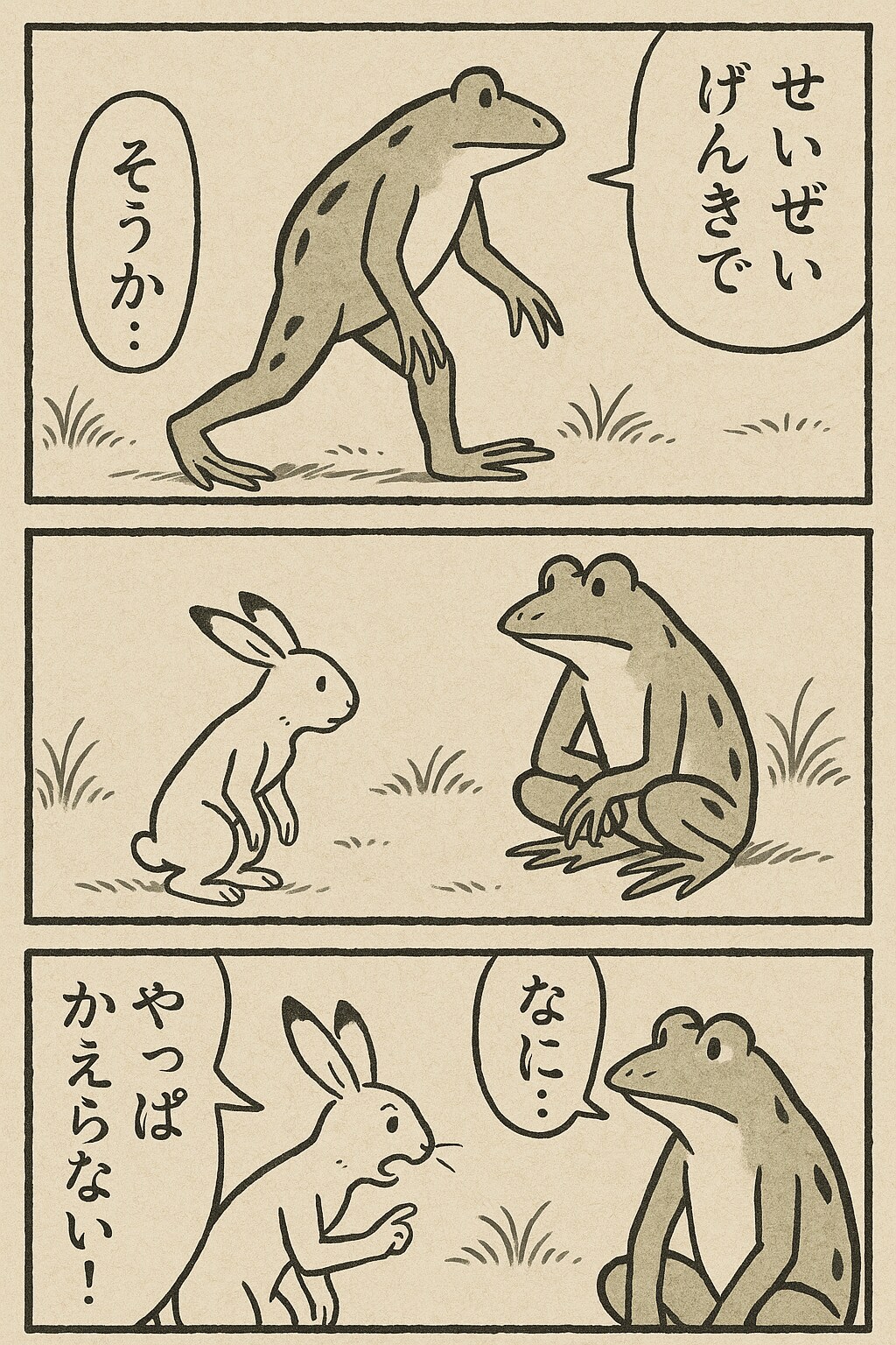 最古の漫画でくにへかえるんだな