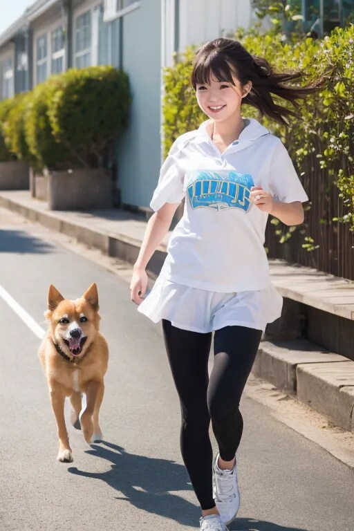 ER1 愛犬と朝のランニングだよ