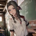 エアリスの制服姿-ちょっぴり不良っぽい 8枚目
