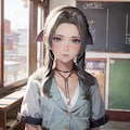 エアリスの制服姿-ちょっぴり不良っぽい 6枚目