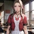 エアリスの制服姿-ちょっぴり不良っぽい 10枚目