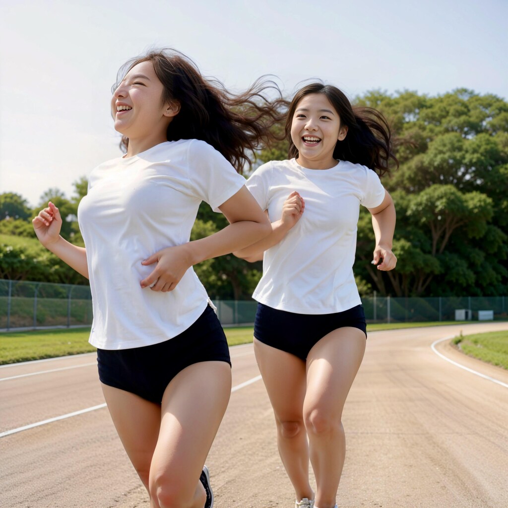 体操服ランニング娘たち