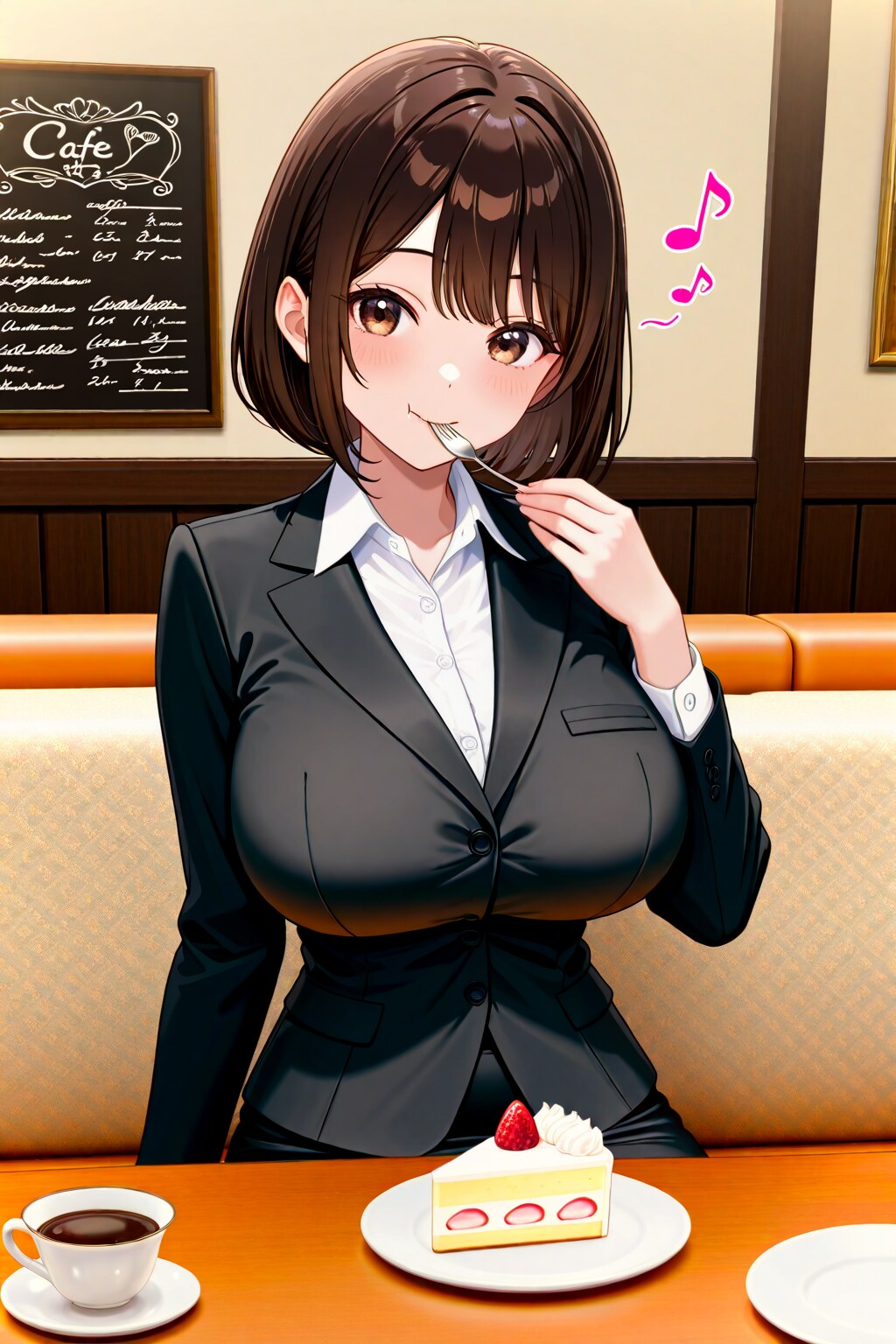 ケーキ食うアキちゃん