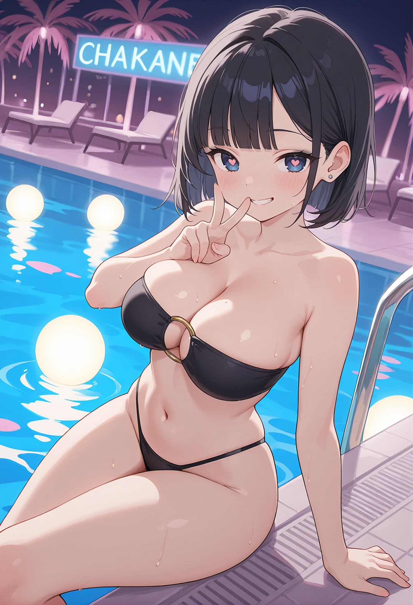 🩶[ルナ] ナイトプールで… #1