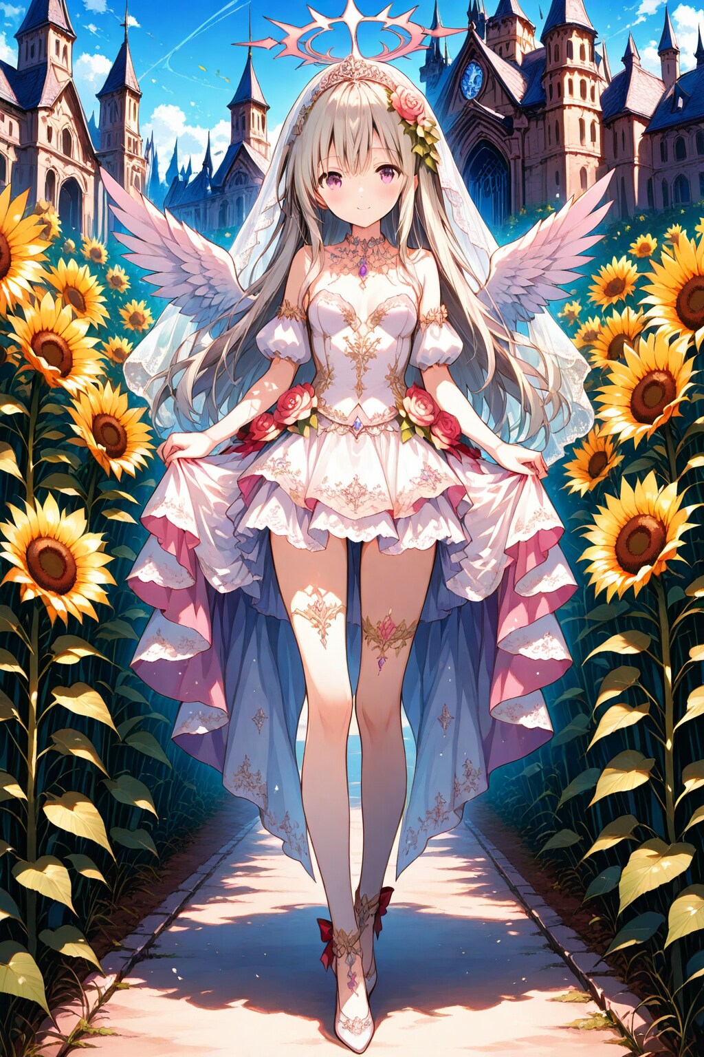 向日葵の道 | の人気AIイラスト・グラビア