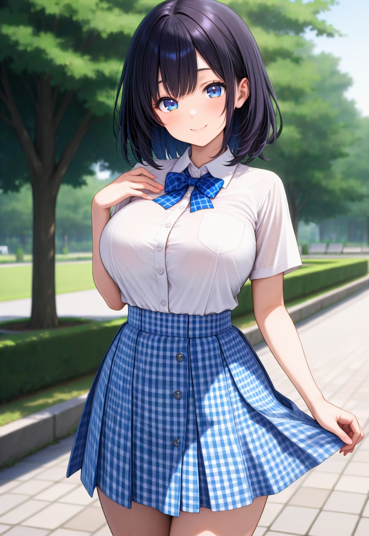 392（チェックのスカート）