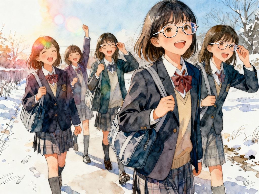 姦しい笑い声が響く朝