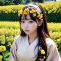 菜の花畑がお満開 4枚目