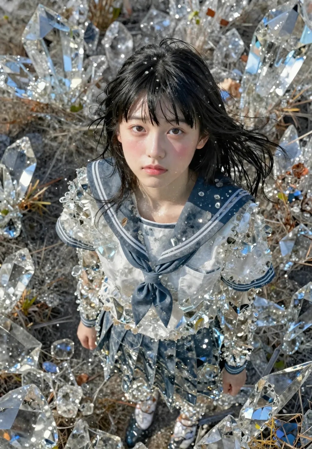 鉱石化する少女　１