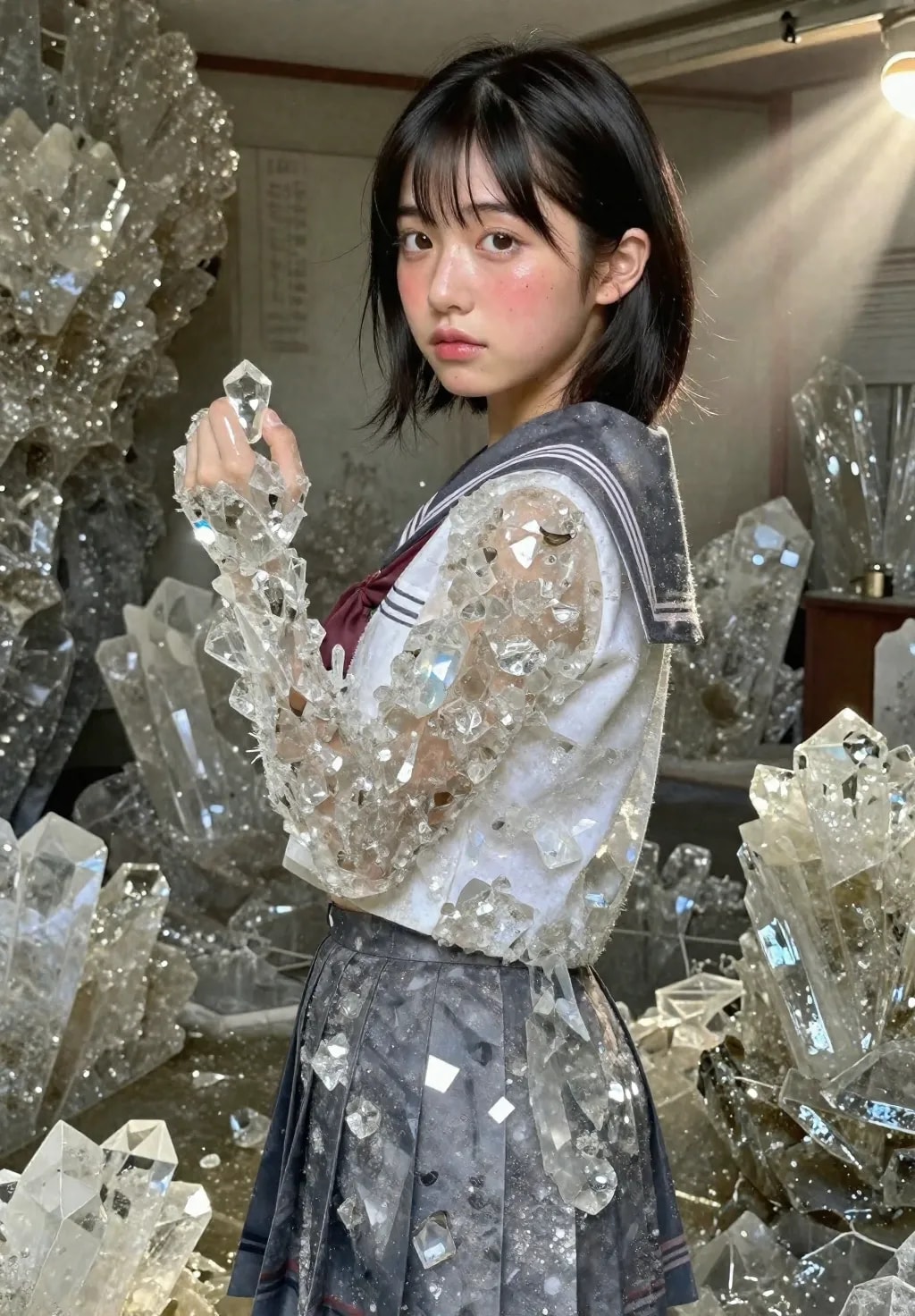 鉱石化する少女　１