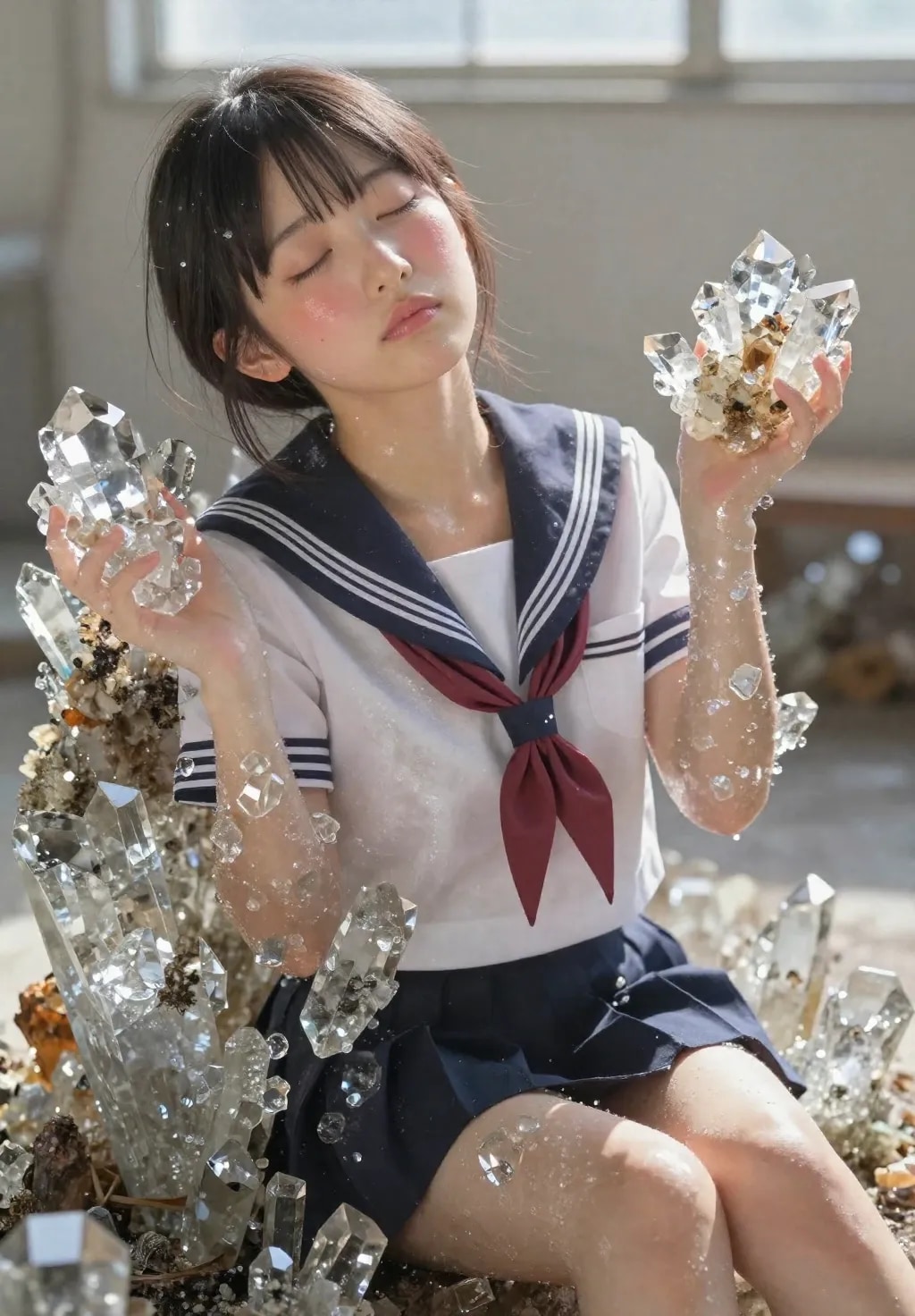 鉱石化する少女　１