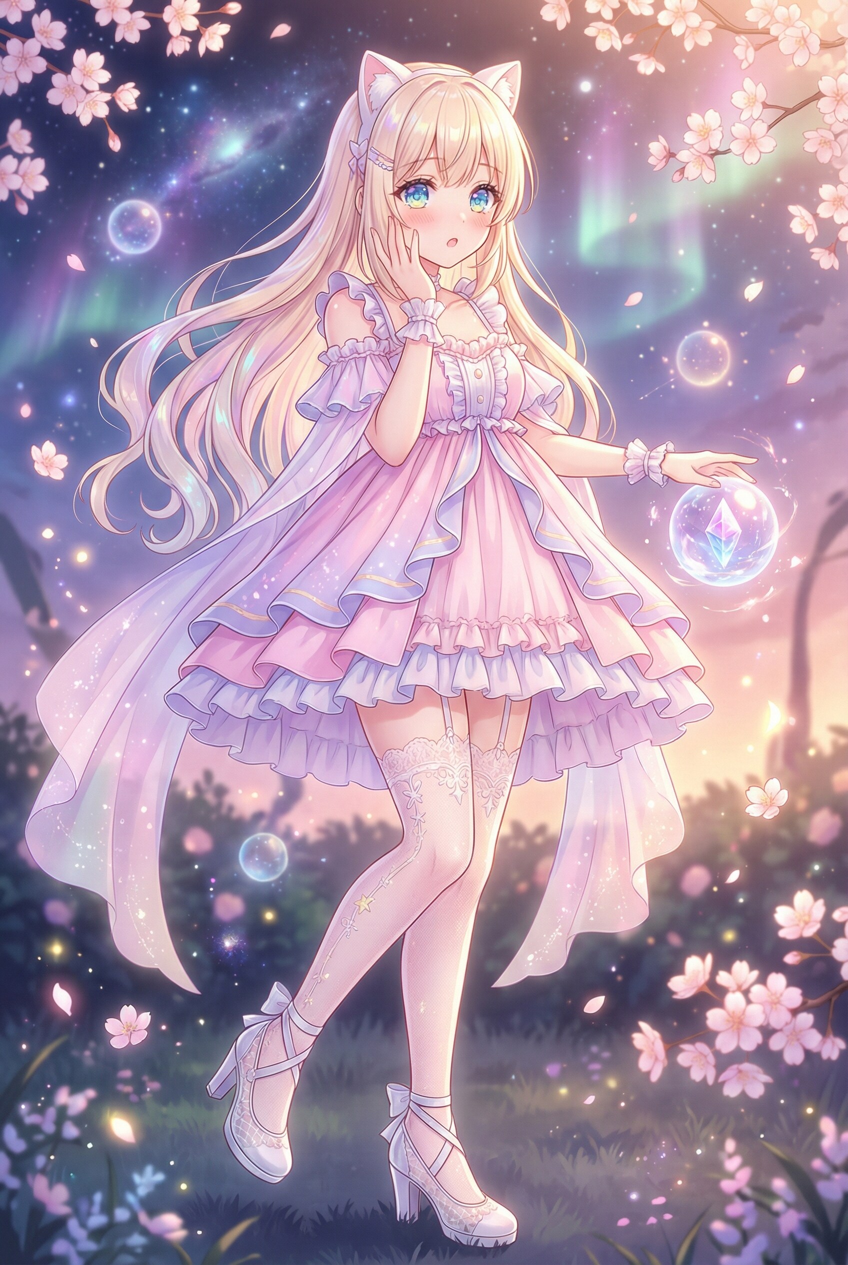星辰花園に咲く幻夢猫姫 | の人気AIイラスト・グラビア