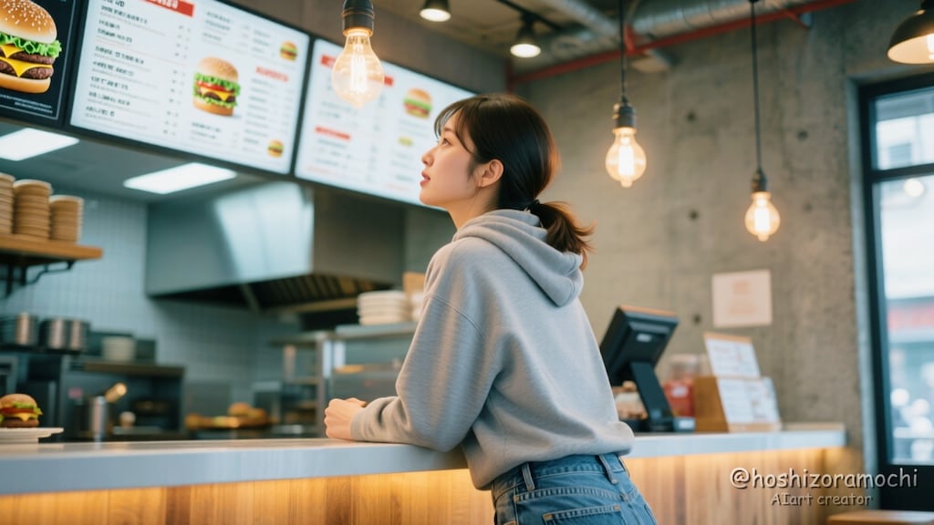 カウンター越しの注文シーン