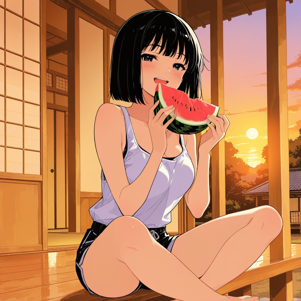 田舎の夕方
