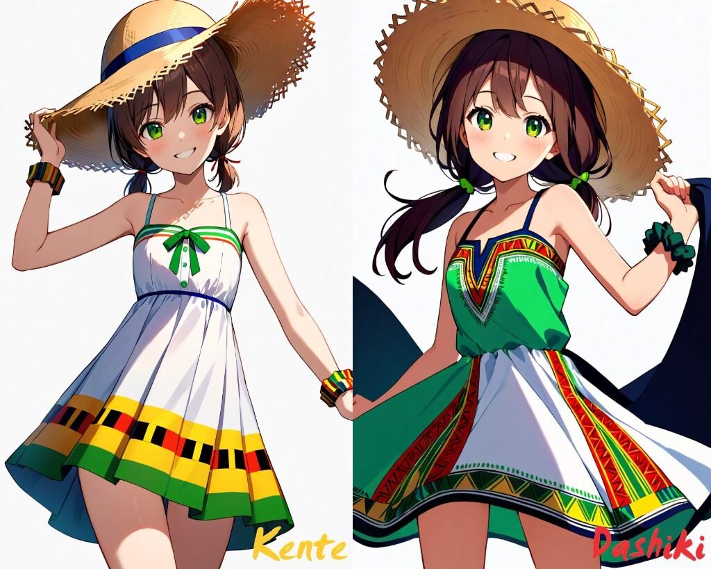 二つのアフリカ(ワンピース)６枚