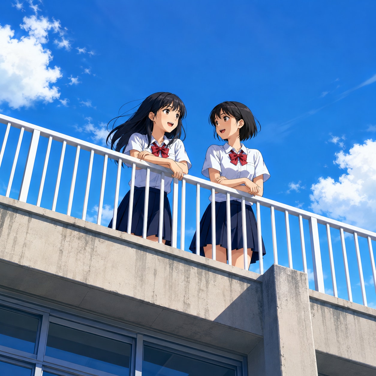 屋上の少女たち