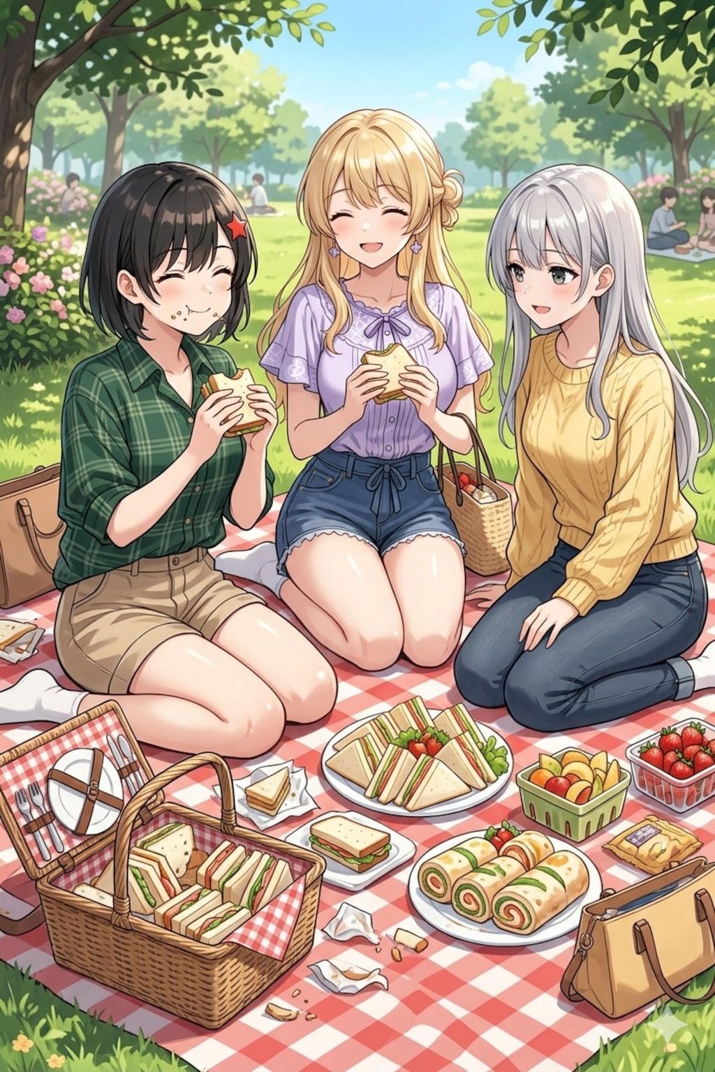 珍しいメンツでピクニック