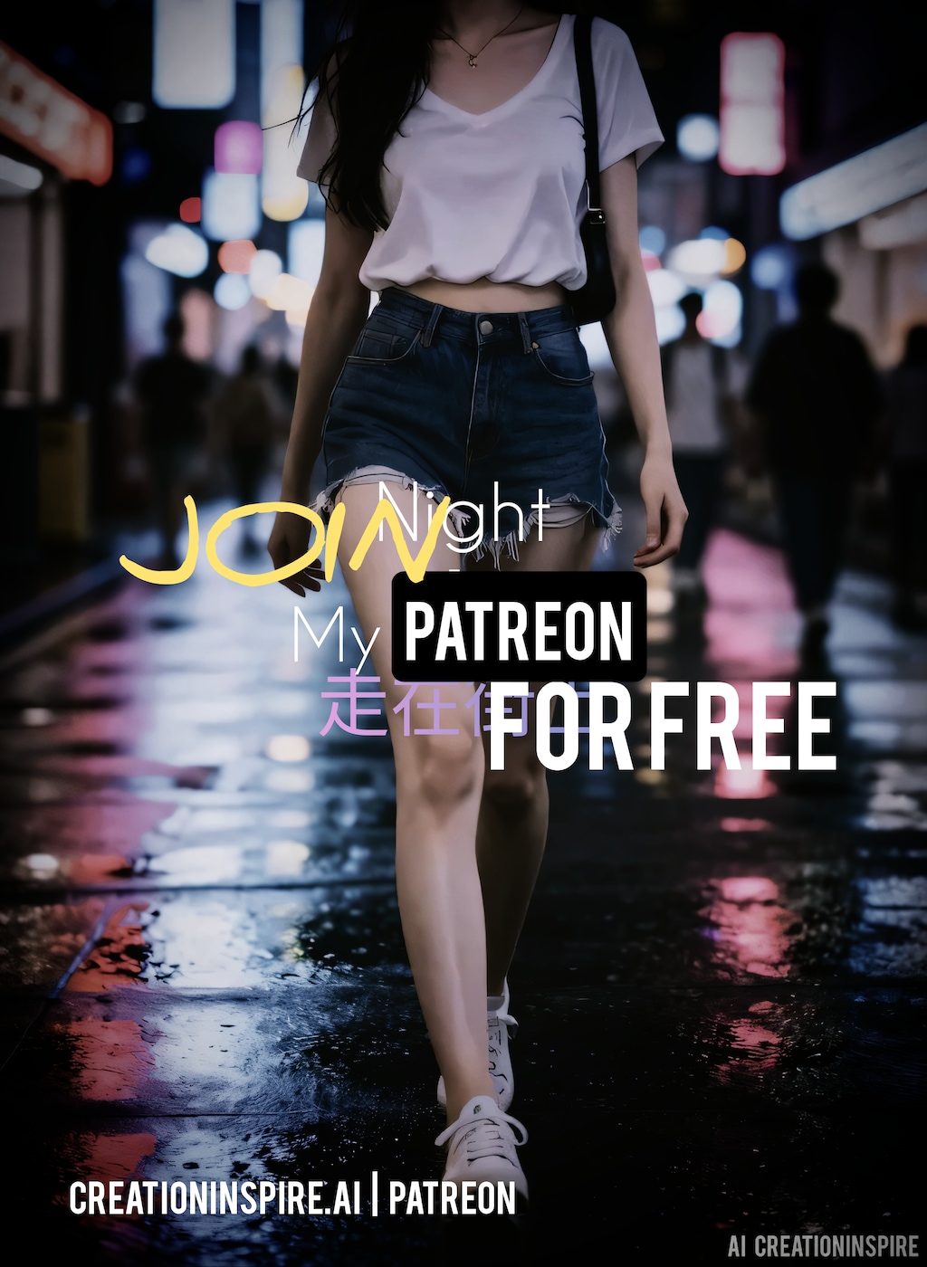 A walk in the city at night