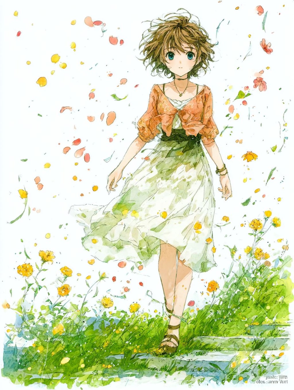 花びら舞う中で