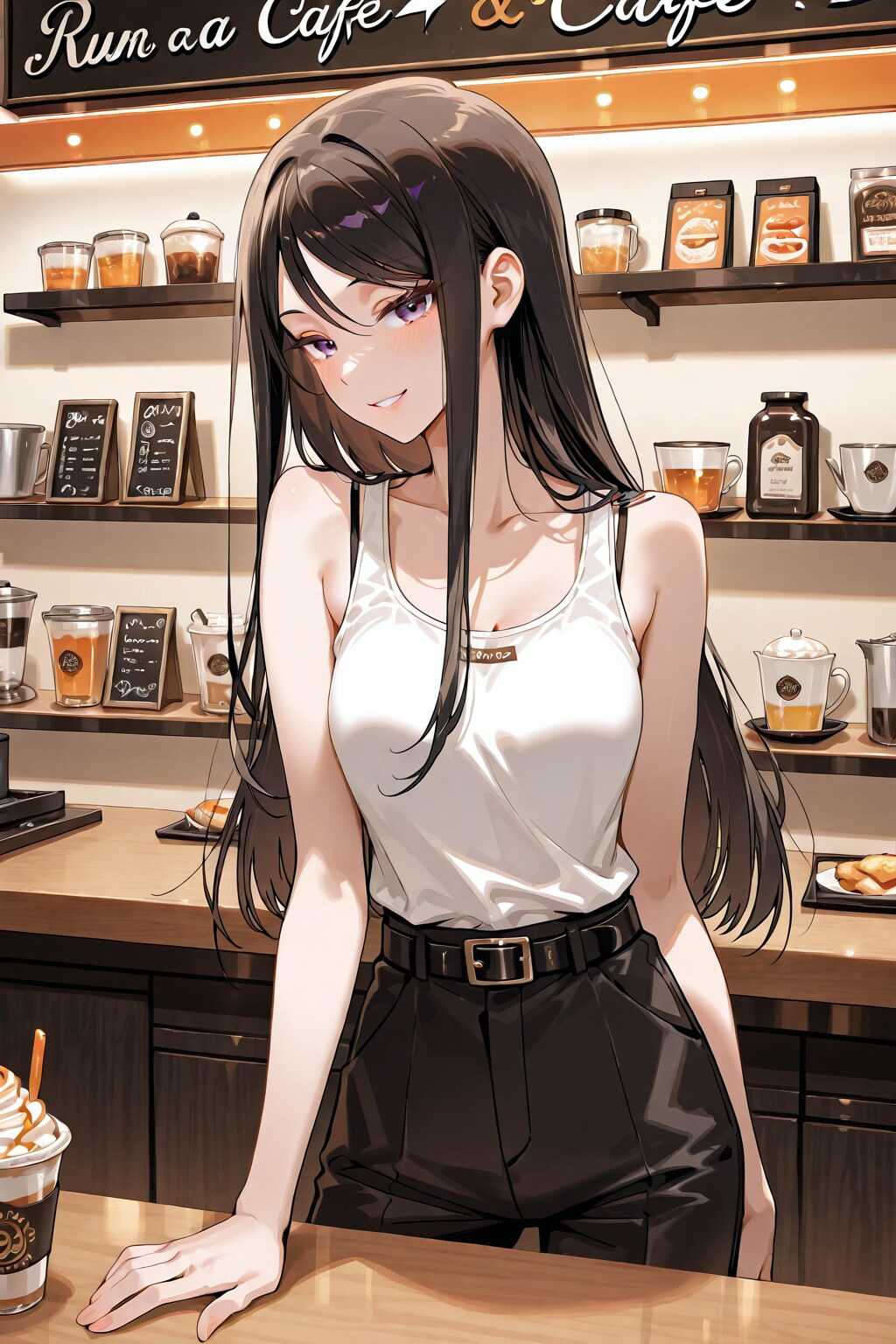 かっこかわいいカフェバーオーナー龍冠麗（ロン・グァンリー）のポートレート