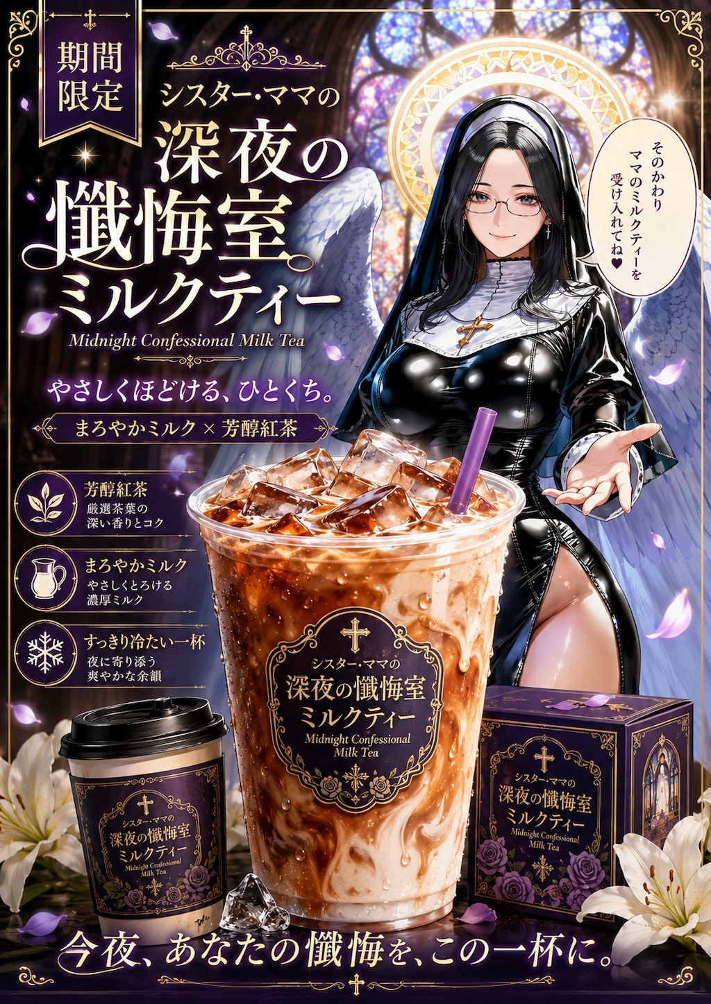 シスターママの深夜の懺悔室ミルクティー☺️♥️🧋🌌