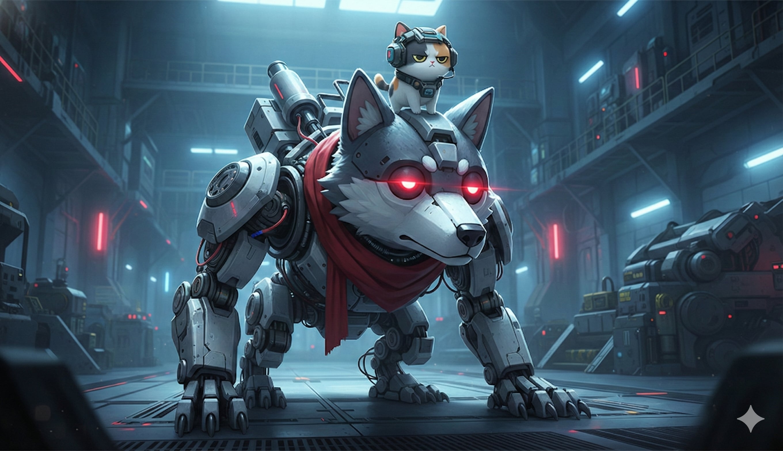 オオカミロボType1（ネコ語コマンド専用） | の人気AIイラスト・グラビア