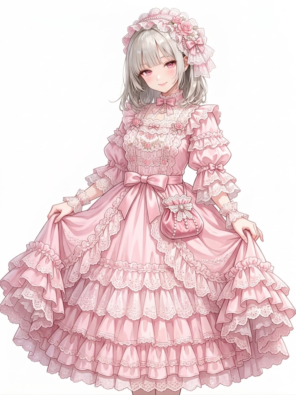 超ガーリーなビクトリアン風フリルマシマシドレスのアイシャさん