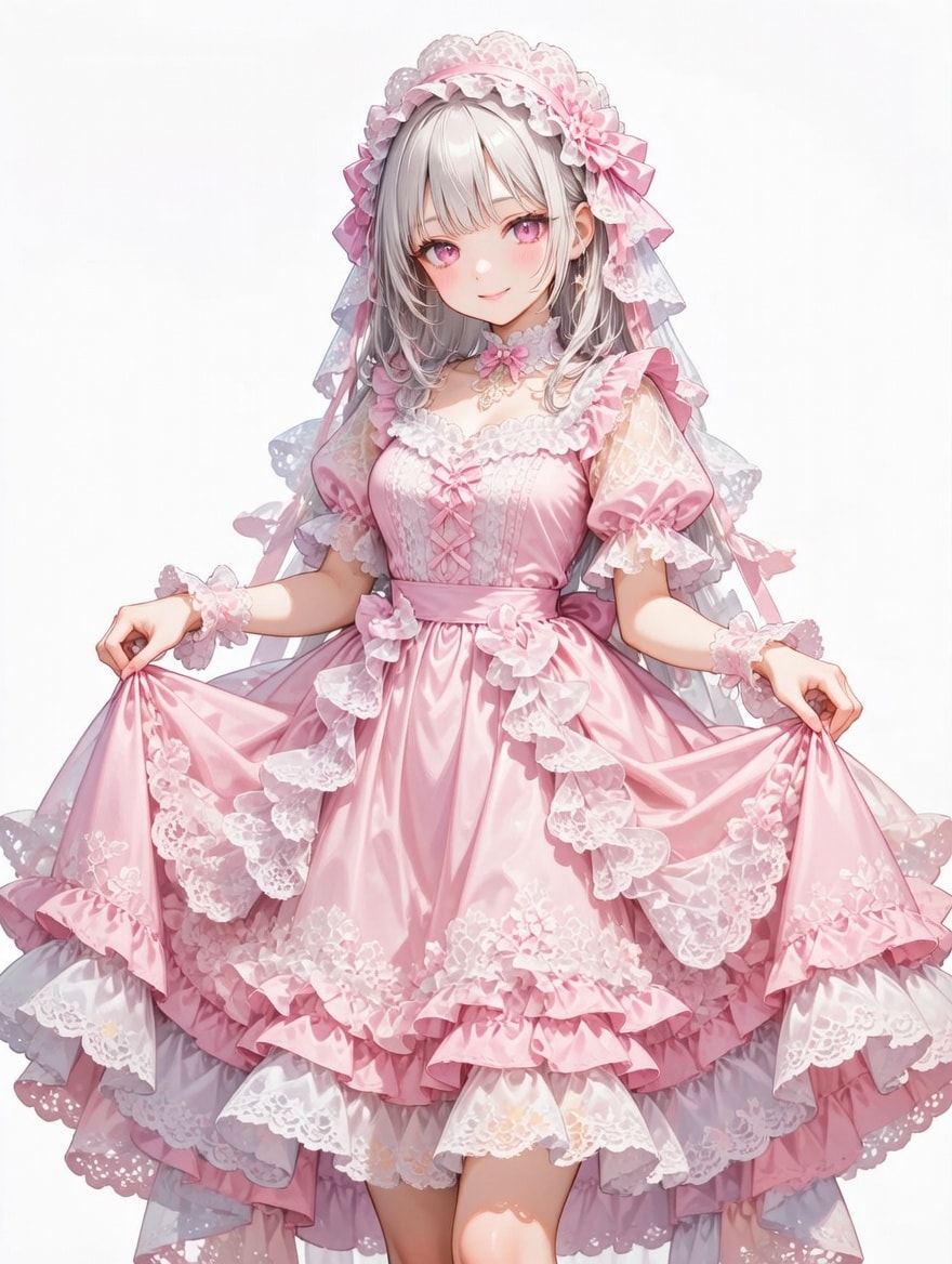 超ガーリーなビクトリアン風フリルマシマシドレスのアイシャさん | の人気AIイラスト・グラビア